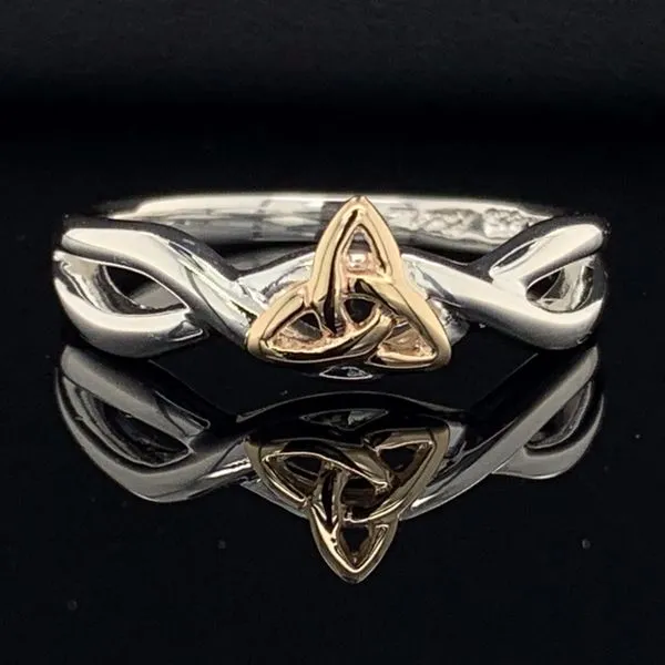 Keith Jack Celtic, Trinity Knot Ring, 10K And Sterling Silver Geralds Jewelry Oak Harbor, WA
