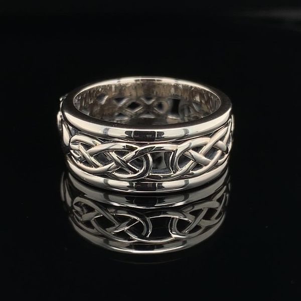 Keith Jack Celtic Sterling Silver Claddagh Band Image 2 Geralds Jewelry Oak Harbor, WA