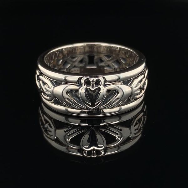 Keith Jack Celtic Sterling Silver Claddagh Band Geralds Jewelry Oak Harbor, WA