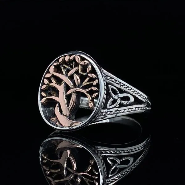 Keith Jack Celtic Silver And Rose Gold Tree Of Life Ring Image 2 Geralds Jewelry Oak Harbor, WA