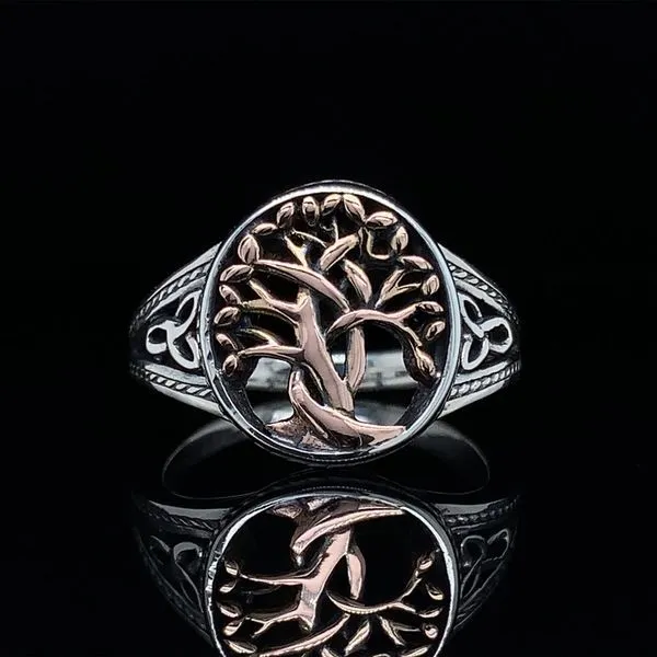 Keith Jack Celtic Silver And Rose Gold Tree Of Life Ring Geralds Jewelry Oak Harbor, WA
