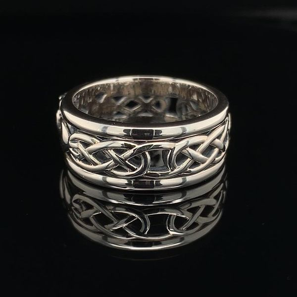 Keith Jack Celtic Sterling Silver Claddagh Wedding Band Image 2 Geralds Jewelry Oak Harbor, WA