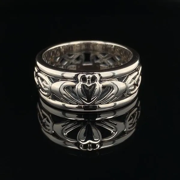 Keith Jack Celtic Sterling Silver Claddagh Wedding Band Geralds Jewelry Oak Harbor, WA