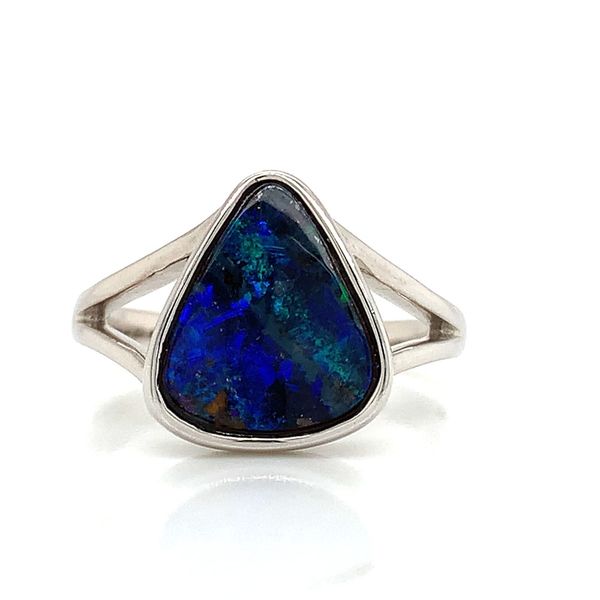 Concave Australian Boulder Opal Ring Image 4 Geralds Jewelry Oak Harbor, WA