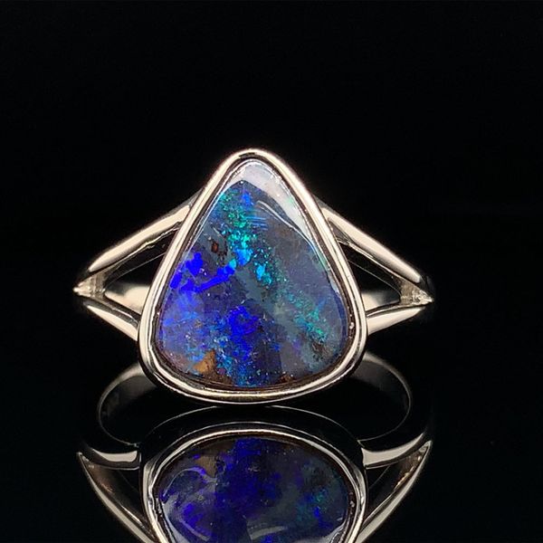 Concave Australian Boulder Opal Ring Geralds Jewelry Oak Harbor, WA