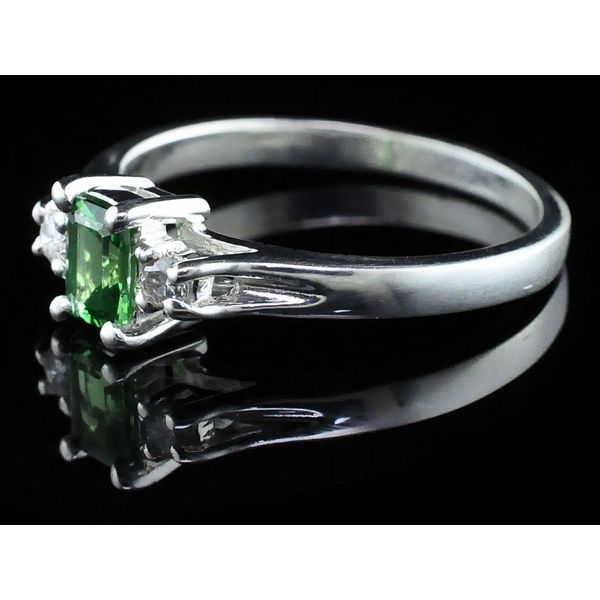 Tsavorite Garnet And Diamond Three Stone Ring Image 2 Geralds Jewelry Oak Harbor, WA