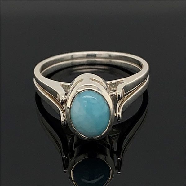 Larimar and Blue Topaz Reversible Ring Geralds Jewelry Oak Harbor, WA