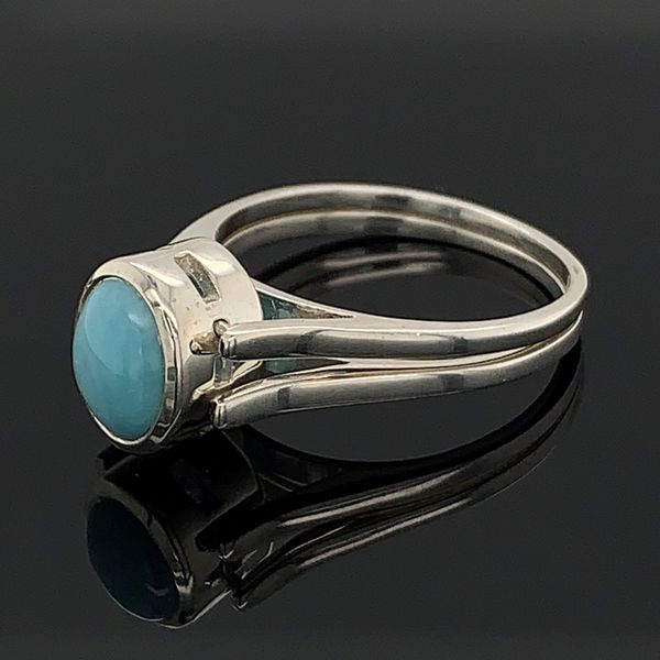 Larimar And Blue Topaz Reversible Ring Image 3 Geralds Jewelry Oak Harbor, WA