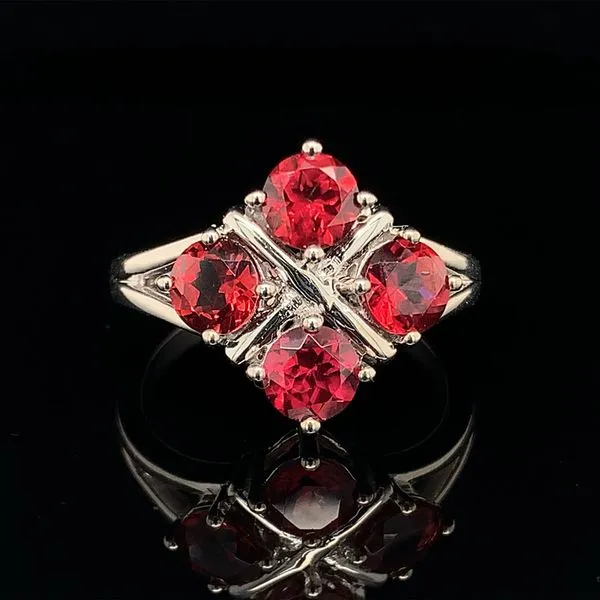 Four Garnet X Sterling Silver Ring Geralds Jewelry Oak Harbor, WA