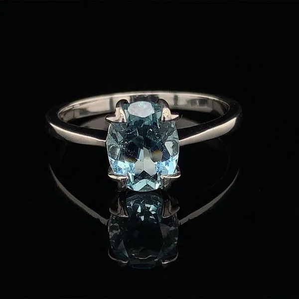 Oval Cut Aquamarine and Sterling Silver Ring Geralds Jewelry Oak Harbor, WA