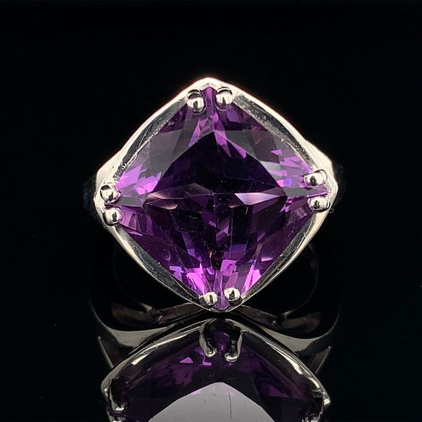 Cushion Cut Amethyst and Sterling Silver Ring Geralds Jewelry Oak Harbor, WA