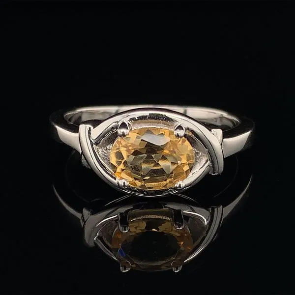 Oval Cut Citrine and Sterling Silver Ring Geralds Jewelry Oak Harbor, WA