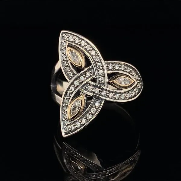 Keith Jack Celtic Small Trinity Ring With Cz's Geralds Jewelry Oak Harbor, WA