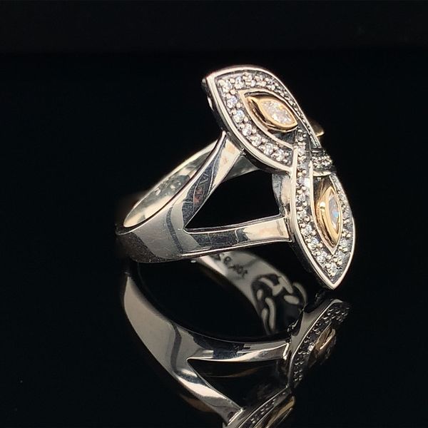 Keith Jack Celtic Small Trinity Ring With Cz's Image 2 Geralds Jewelry Oak Harbor, WA