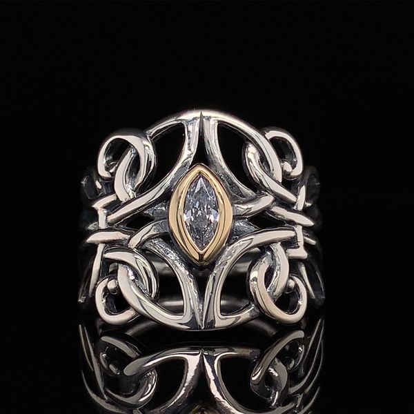 Keith Jack Celtic Guardian Angel Ring With White CZ Geralds Jewelry Oak Harbor, WA