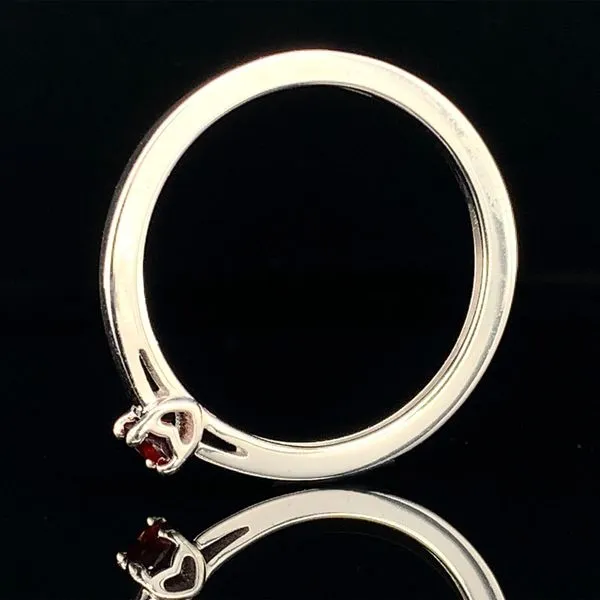 Custom Sterling Silver Garnet Promise Ring Image 2 Geralds Jewelry Oak Harbor, WA