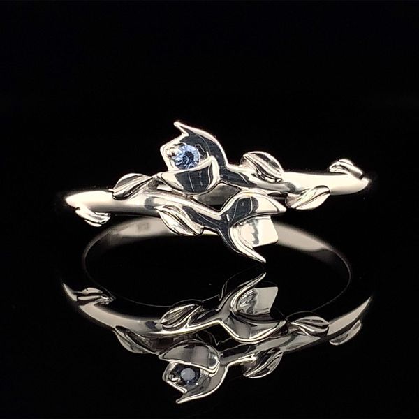 Two Tulips Yogo Sapphire Ring Geralds Jewelry Oak Harbor, WA