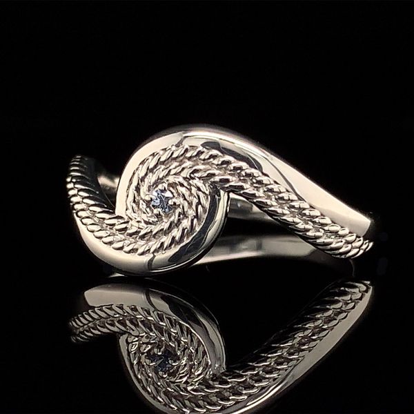 Swirl Rope Yogo Sapphire Ring Image 2 Geralds Jewelry Oak Harbor, WA