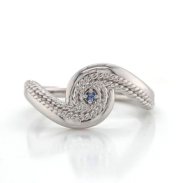 Swirl Rope Yogo Sapphire Ring Image 4 Geralds Jewelry Oak Harbor, WA