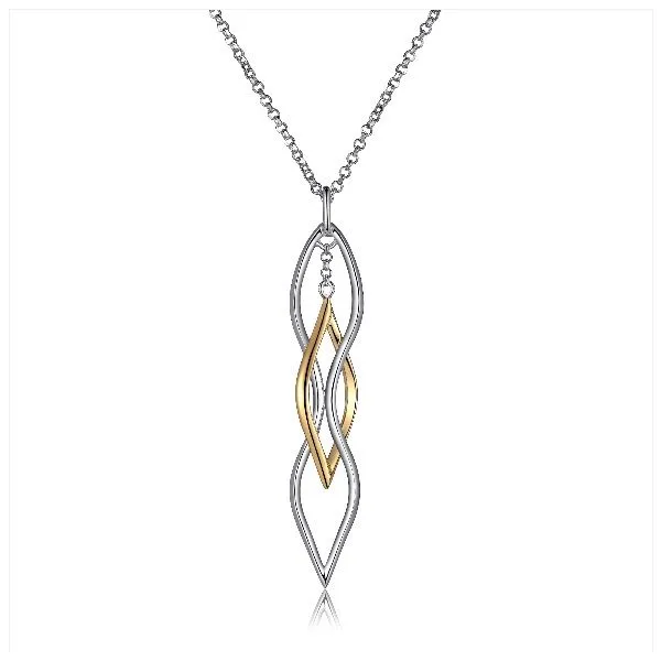 ELLE Tu-Tone Wave Necklace Geralds Jewelry Oak Harbor, WA