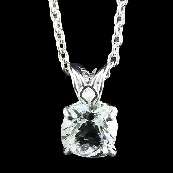 Silver Cushion Cut Sky Blue Topaz Pendant Geralds Jewelry Oak Harbor, WA