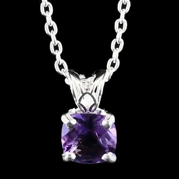 Silver Cushion Cut Amethyst Pendant Geralds Jewelry Oak Harbor, WA