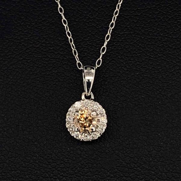 Sterling Silver And Diamond Halo Style Pendant Geralds Jewelry Oak Harbor, WA