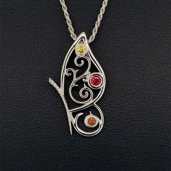Custom Sterling Silver Butterfly Pendant Geralds Jewelry Oak Harbor, WA