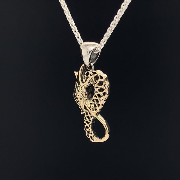 Keith Jack Celtic Small Dragon Necklace Image 2 Geralds Jewelry Oak Harbor, WA