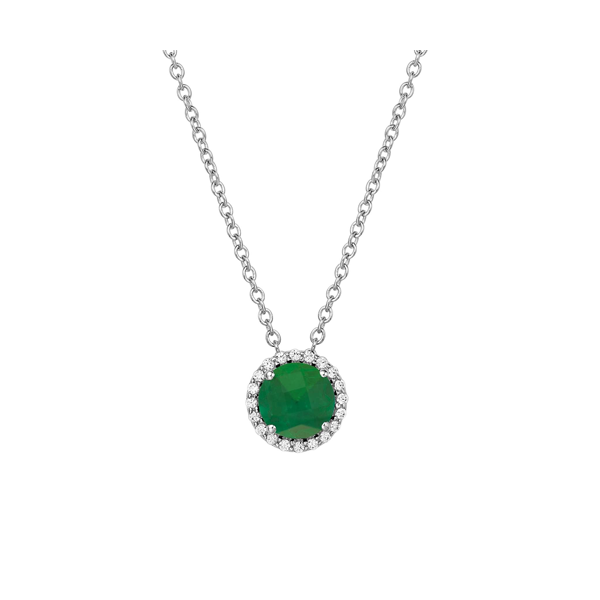 Lafonn Simulated Emerald and Lassaire Pendant Geralds Jewelry Oak Harbor, WA