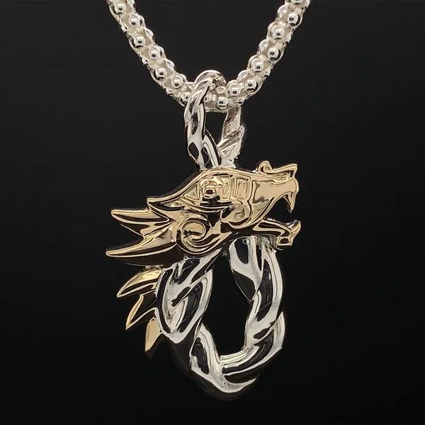 Keith Jack Celtic Dragon Head Oval Pendant Geralds Jewelry Oak Harbor, WA