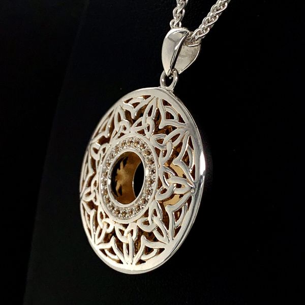 Keith Jack Celtic Window To The Soul Pendant With White Topaz Image 2 Geralds Jewelry Oak Harbor, WA