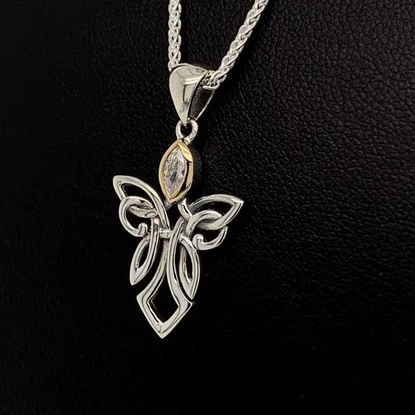 Keith Jack Celtic Angel And Cubic Zirconia Pendant Image 2 Geralds Jewelry Oak Harbor, WA