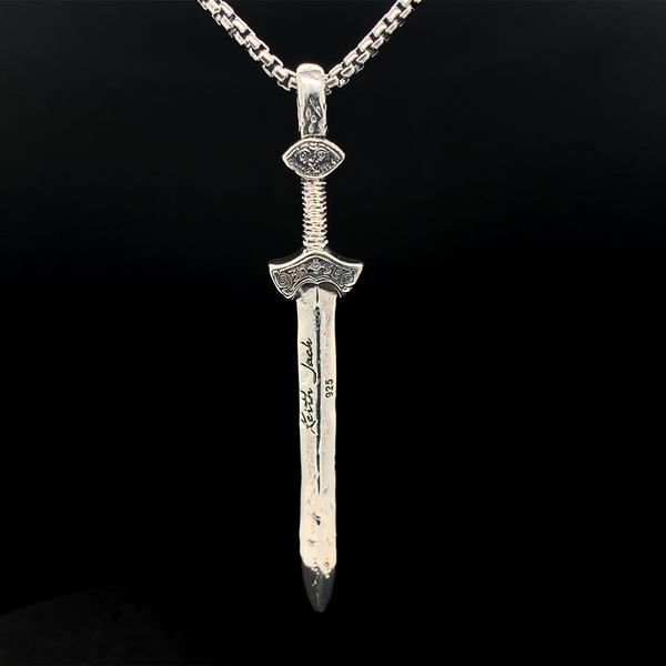 Keith Jack Celtic Large Viking Sword Pendant Image 2 Geralds Jewelry Oak Harbor, WA
