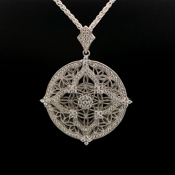 Keith Jack Celtic Sterling Silver Night & Day Reversible Pendant, Large Image 2 Geralds Jewelry Oak Harbor, WA