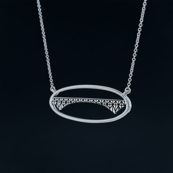 Custom Deception Pass Oval Station Pendant in Sterling Silver Geralds Jewelry Oak Harbor, WA