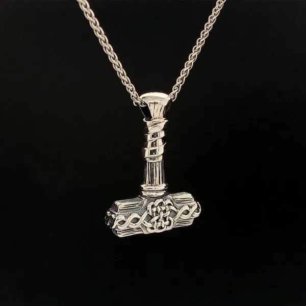 Keith Jack Celtic Silver And Yellow Gold Hammer Pendant Image 2 Geralds Jewelry Oak Harbor, WA