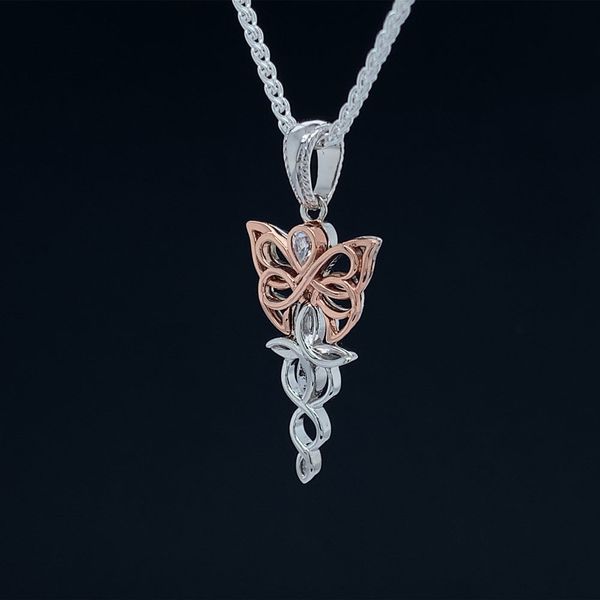Keith Jack Celtic Butterfly Petite Pendant, Rose Gold Image 2 Geralds Jewelry Oak Harbor, WA