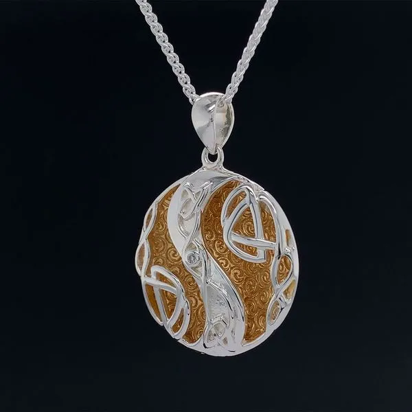 Keith Jack Celtic Diamond Faerie Pool Pendant Image 2 Geralds Jewelry Oak Harbor, WA
