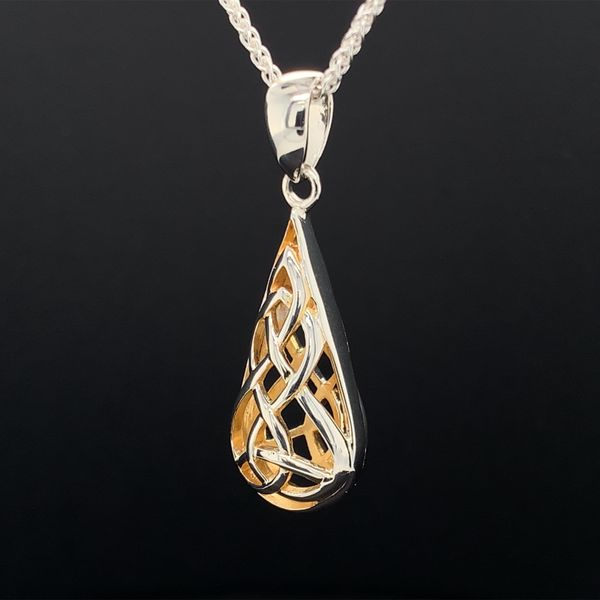 Keith Jack Celtic Trinity Tear Drop Pendant Image 2 Geralds Jewelry Oak Harbor, WA