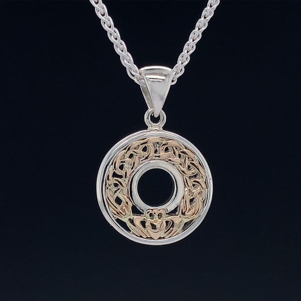 Keith Jack Celtic Small Claddagh Pendant Image 2 Geralds Jewelry Oak Harbor, WA