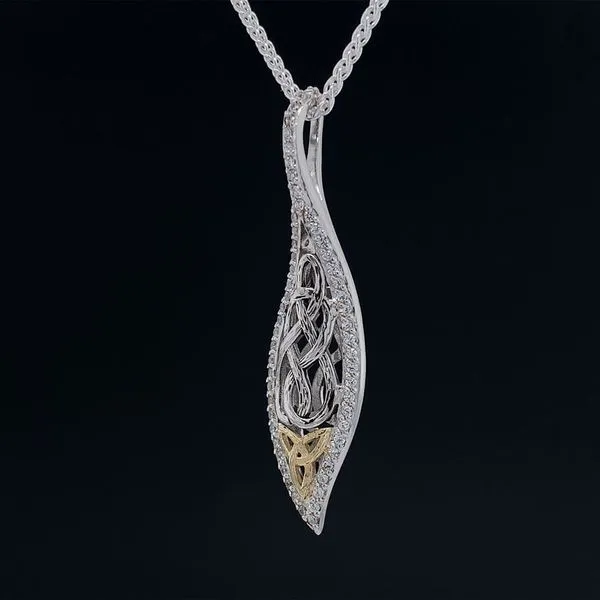 Keith Jack Celtic Leaf Pendant Image 2 Geralds Jewelry Oak Harbor, WA