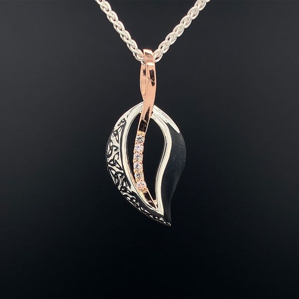 Keith Jack Celtic Small Trinity Leaf Necklace Geralds Jewelry Oak Harbor, WA