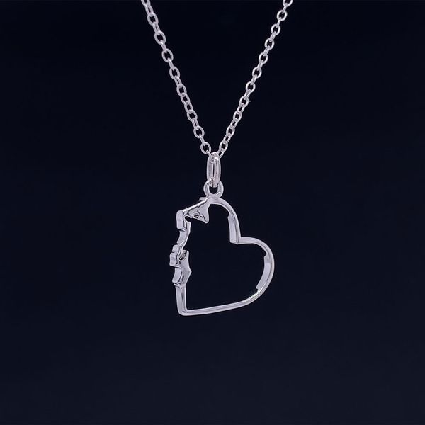 Custom Petite Whidbey Island Heart Pendant in Sterling Silver Image 2 Geralds Jewelry Oak Harbor, WA