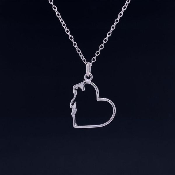 Custom Petite Whidbey Island Heart Pendant in Sterling Silver Geralds Jewelry Oak Harbor, WA
