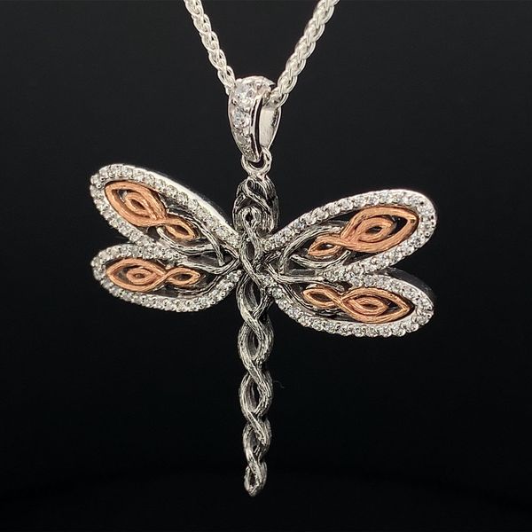 Keith Jack Celtic Dragonfly Pendant, with Rose Gold Image 2 Geralds Jewelry Oak Harbor, WA