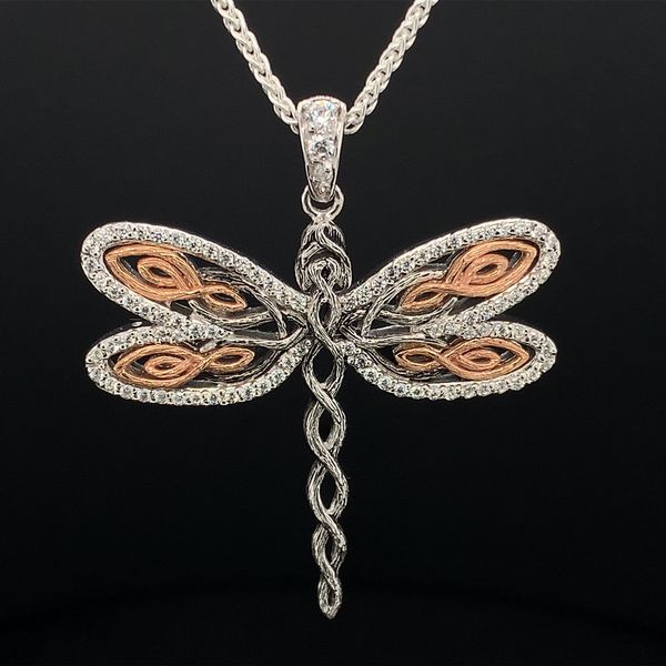 Keith Jack Celtic Dragonfly Pendant, with Rose Gold Geralds Jewelry Oak Harbor, WA