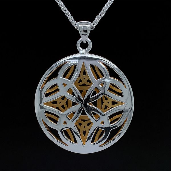 Keith Jack Celtic Trinity Double Sided Pendant Image 2 Geralds Jewelry Oak Harbor, WA