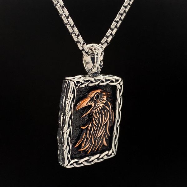 Keith Jack Celtic Raven Pendant,  Medium Image 2 Geralds Jewelry Oak Harbor, WA