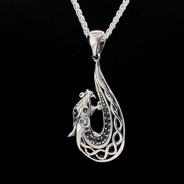 Keith Jack Celtic Sterling Silver Dragon Pendant, Small Image 2 Geralds Jewelry Oak Harbor, WA